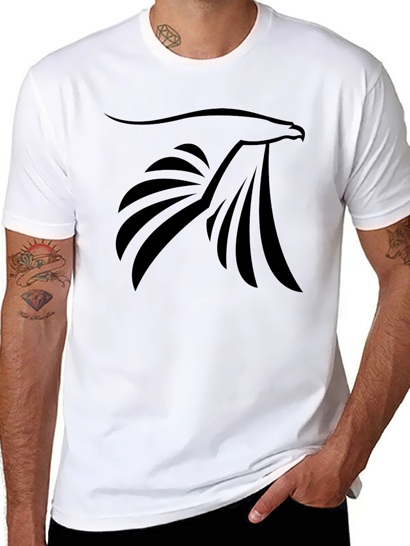 Black Black Eagle Graphic T-Shirt - Stylish and Unique Design view 8