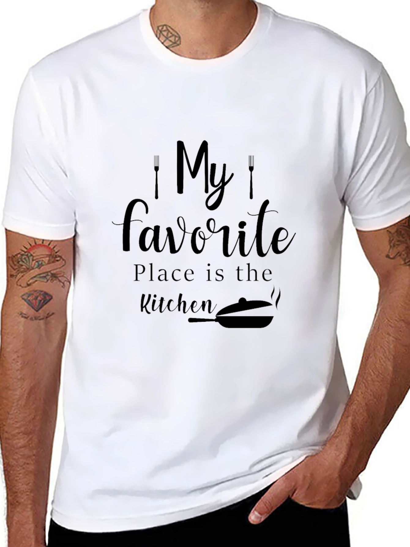 My Favorite Place is the Kitchen Graphic Tee - 8