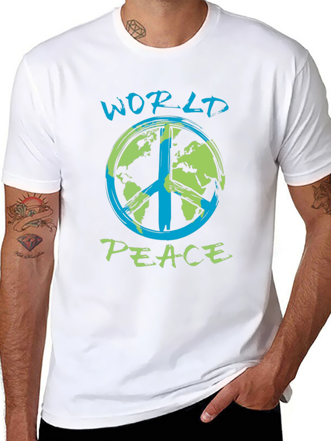World Peace T-Shirt - Earth Peace Sign - 8