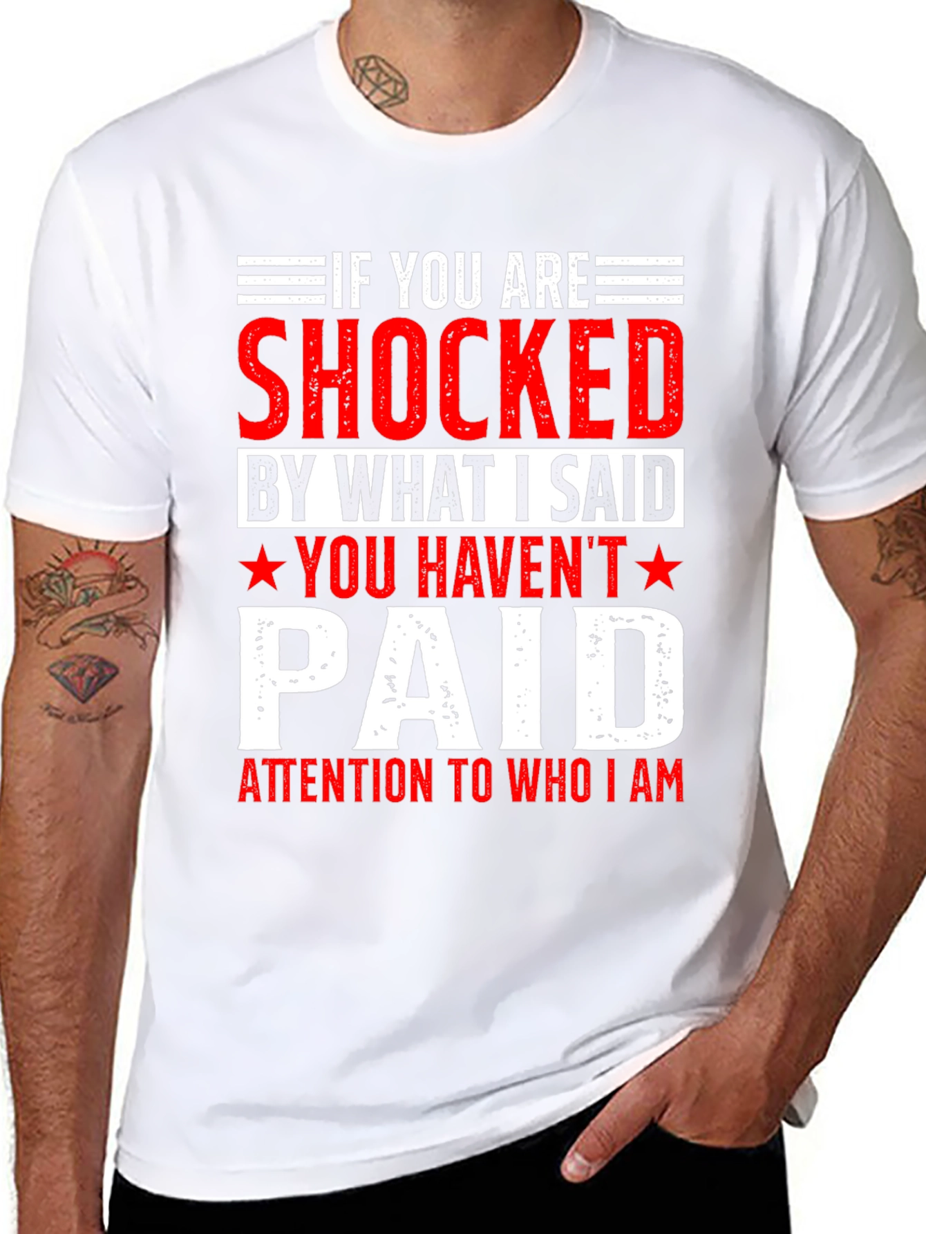 Black Shocked T-Shirt - Bold Statement Tee view 8