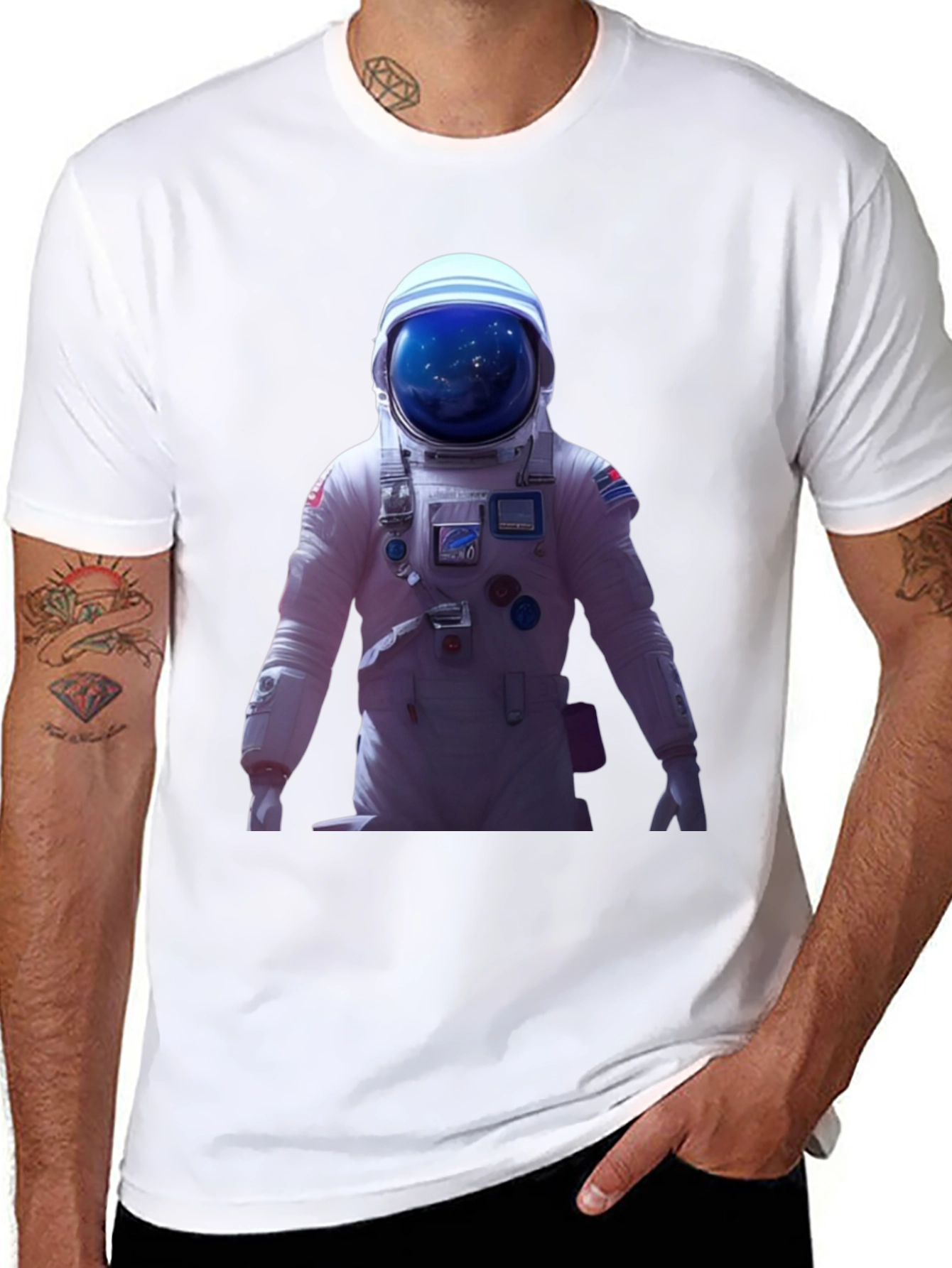 Black Astronaut Graphic Tee - Space Exploration Fashion view 8