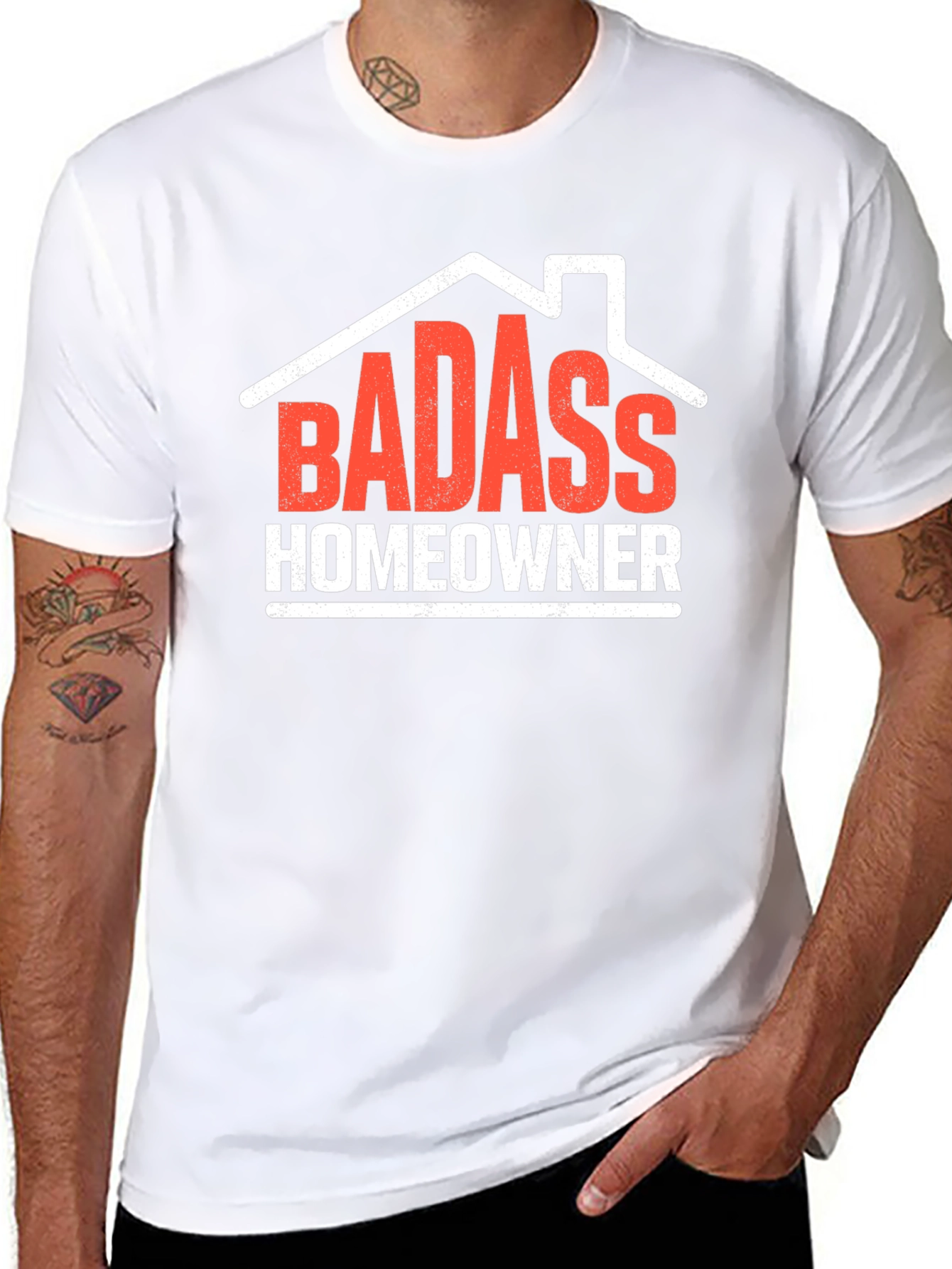 Black Badass Homeowner Graphic Tee - Black view 8