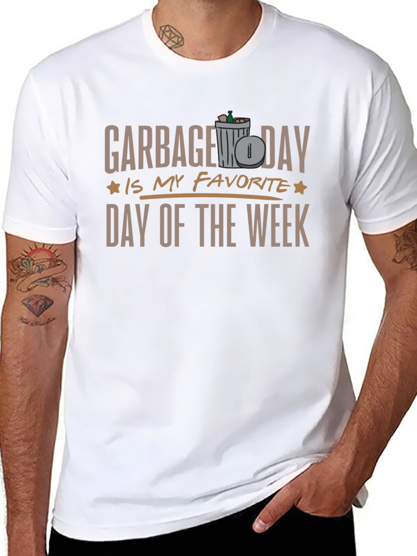 Black Garbage Day T-Shirt - Favorite Day of The Week Tee view 8