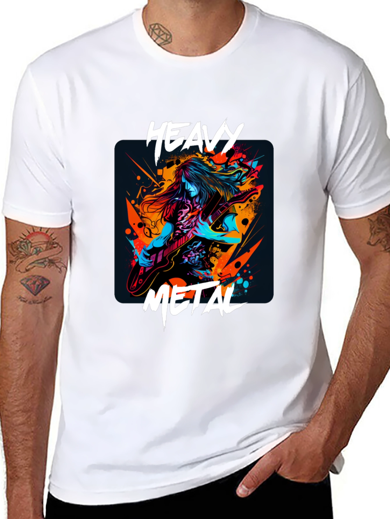 Black Heavy Metal Graphic T-Shirt - Black view 8