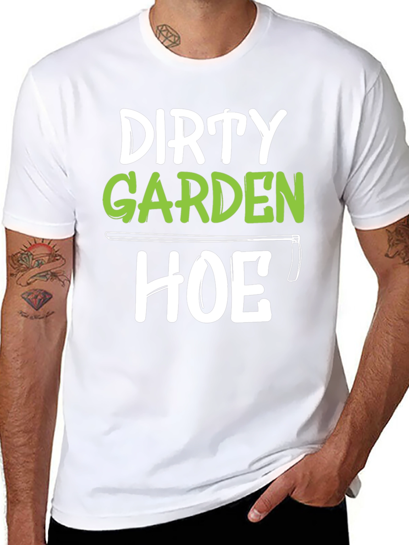 Black Dirty Garden Hoe T-Shirt Funny Gardener Tee view 8