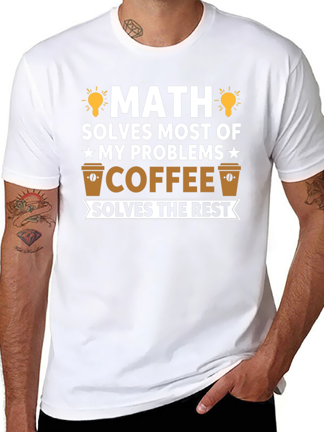 Black Math & Coffee T-Shirt view 8