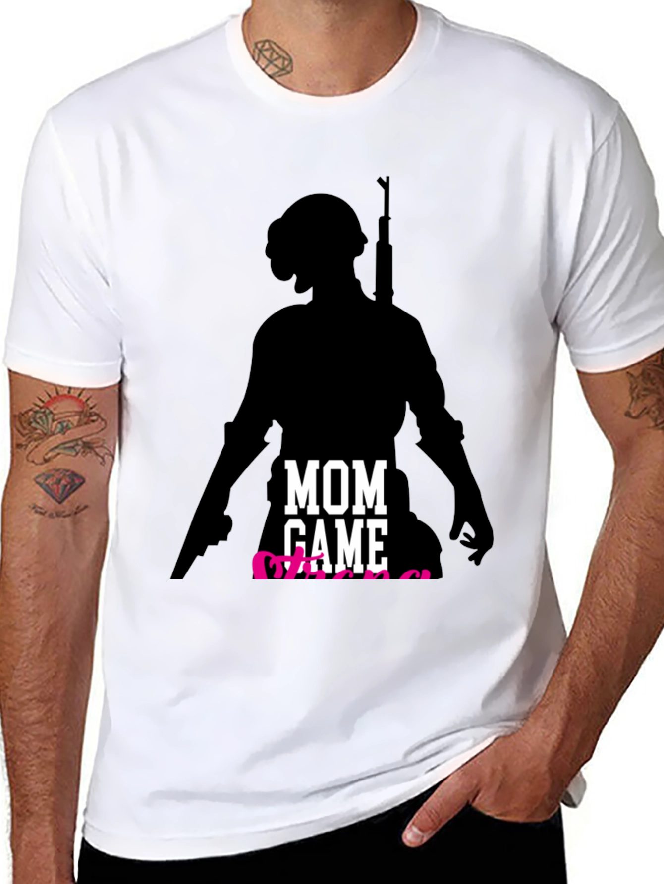 Mom Gamer T-Shirt - Player Silhouette - 8