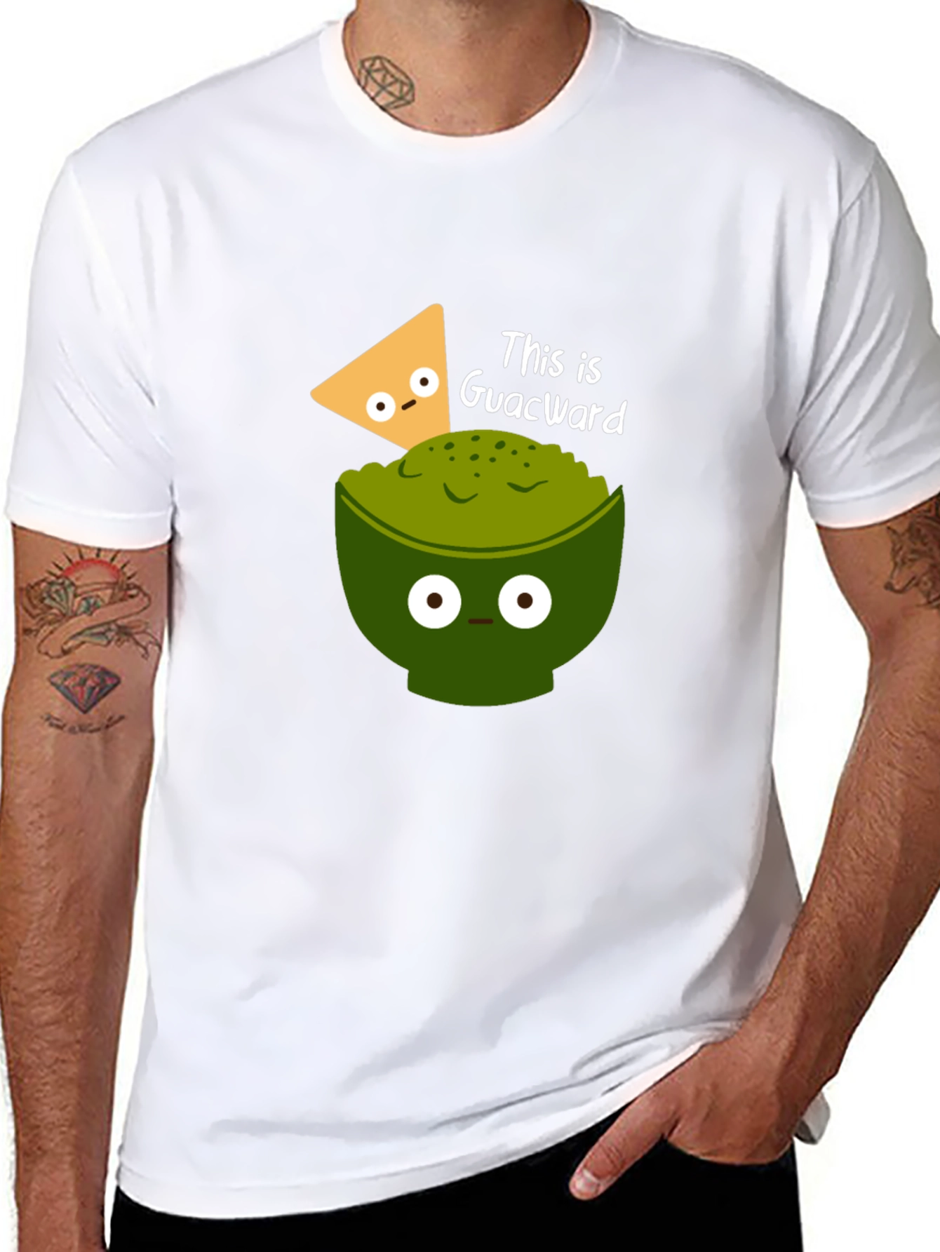 Black This Is Guacward Funny Guacamole T-Shirt view 8