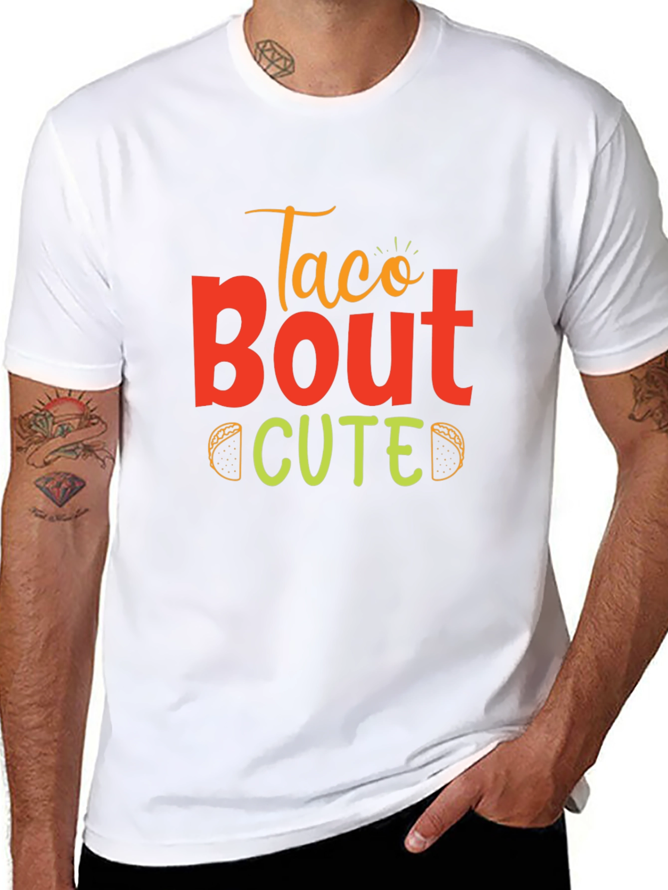 Black Taco Bout Cute T-Shirt view 8