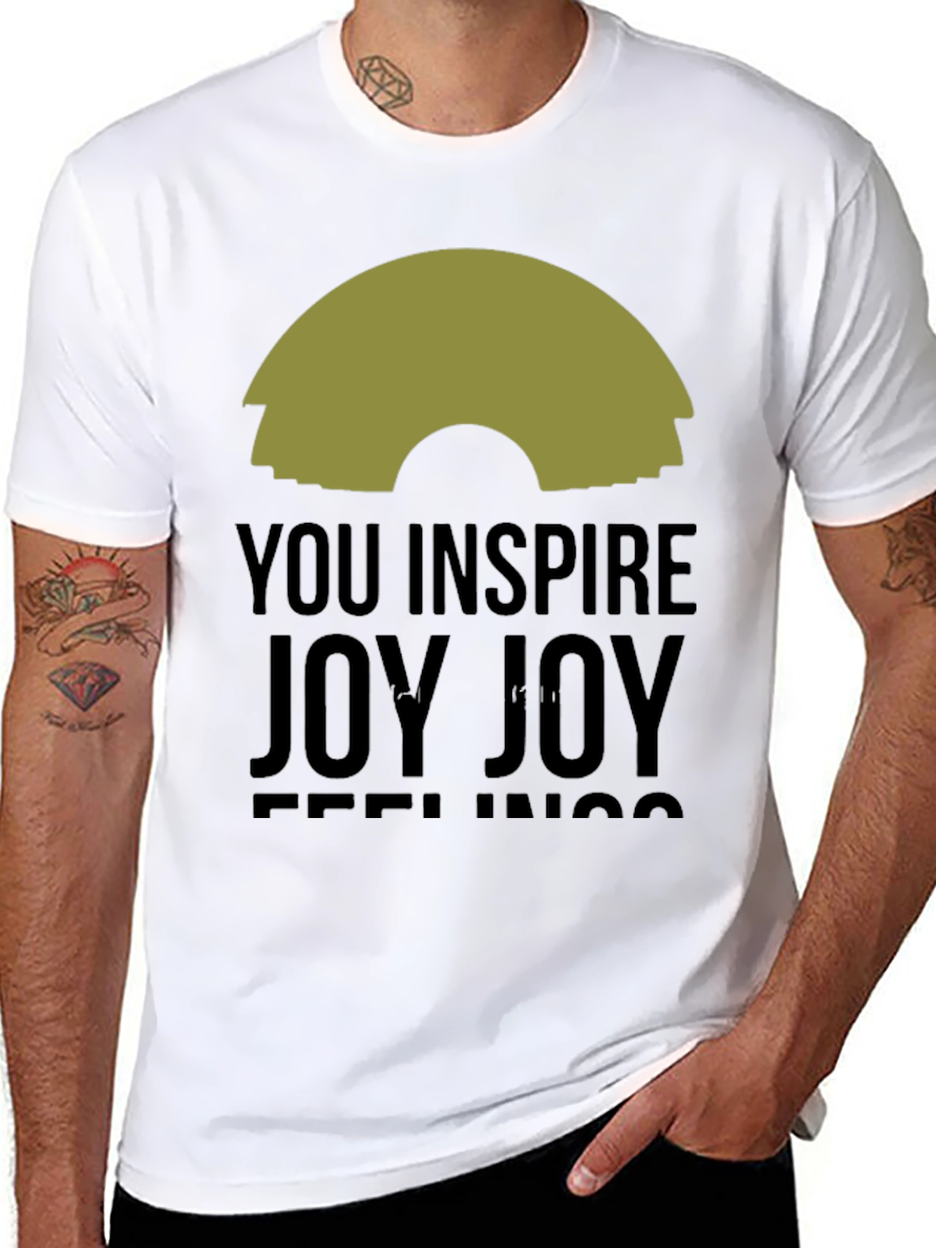 Black Inspire Joy Black Graphic Tee view 8