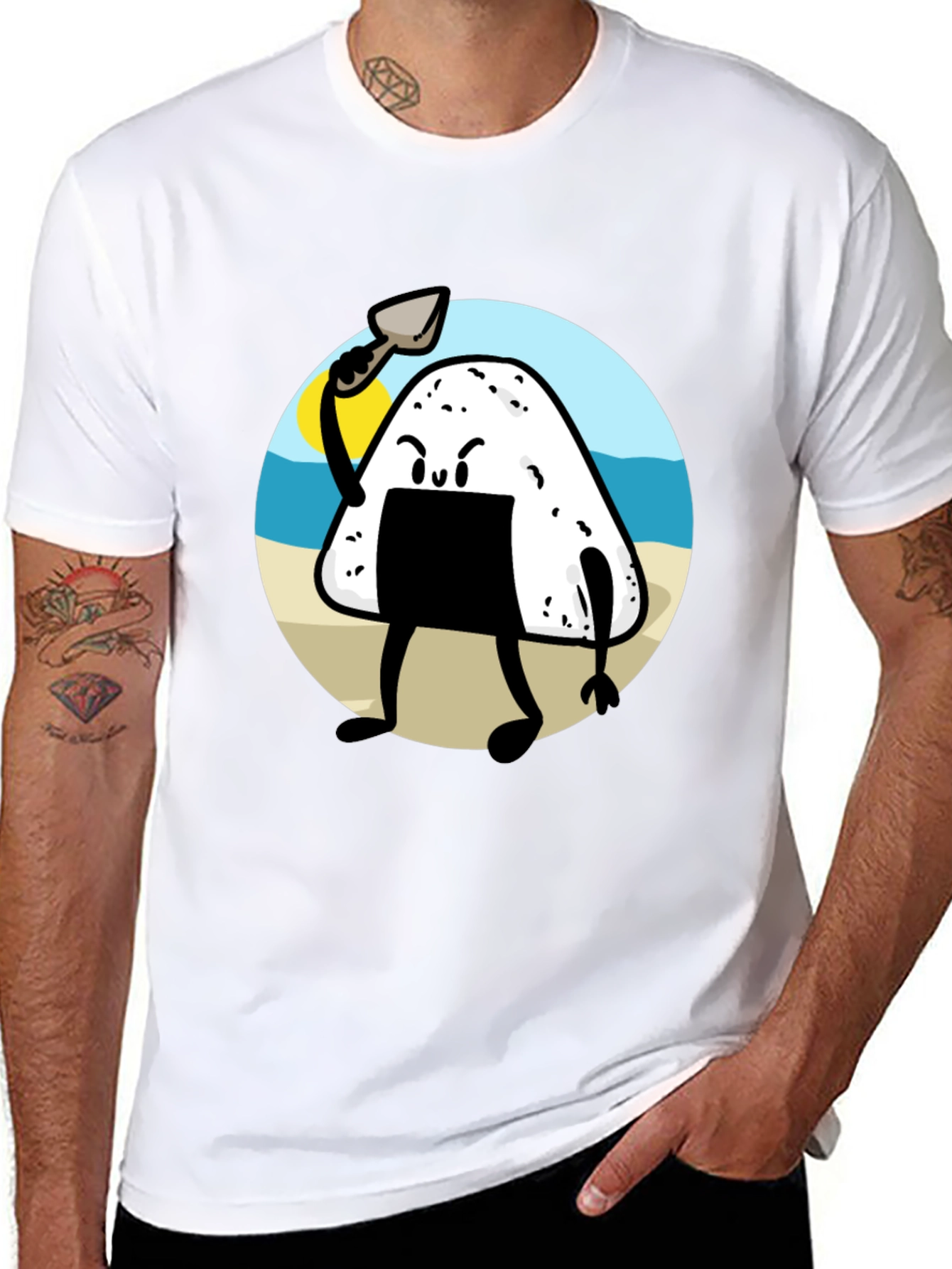 Black Onigiri Warrior Tee view 8