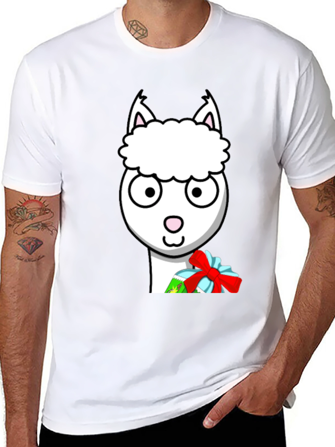 Alpaca Gift Tee - Cute Holiday Shirt - 8
