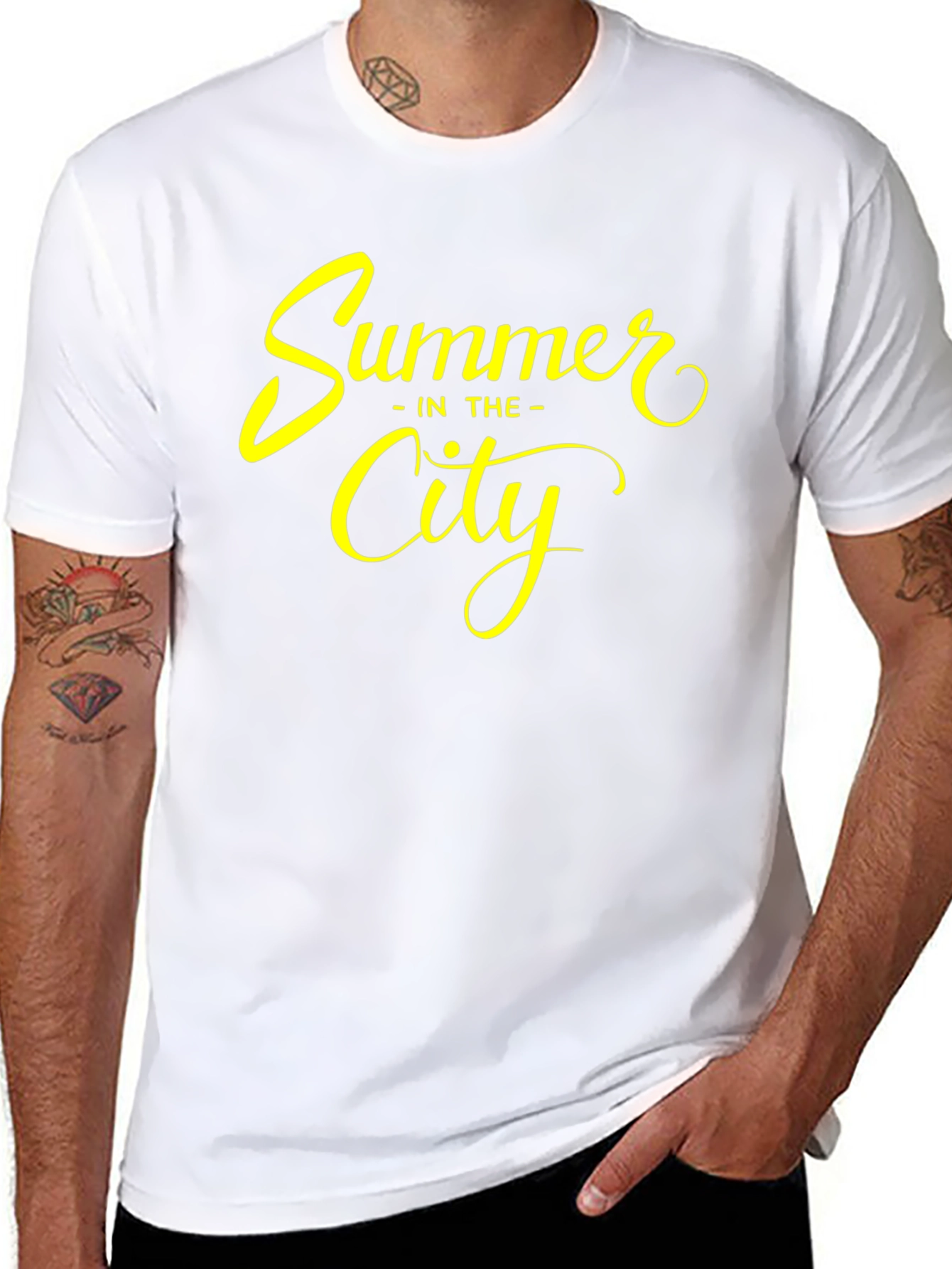 Black Summer in the City Graphic Tee - Stylish Black T-Shirt view 8