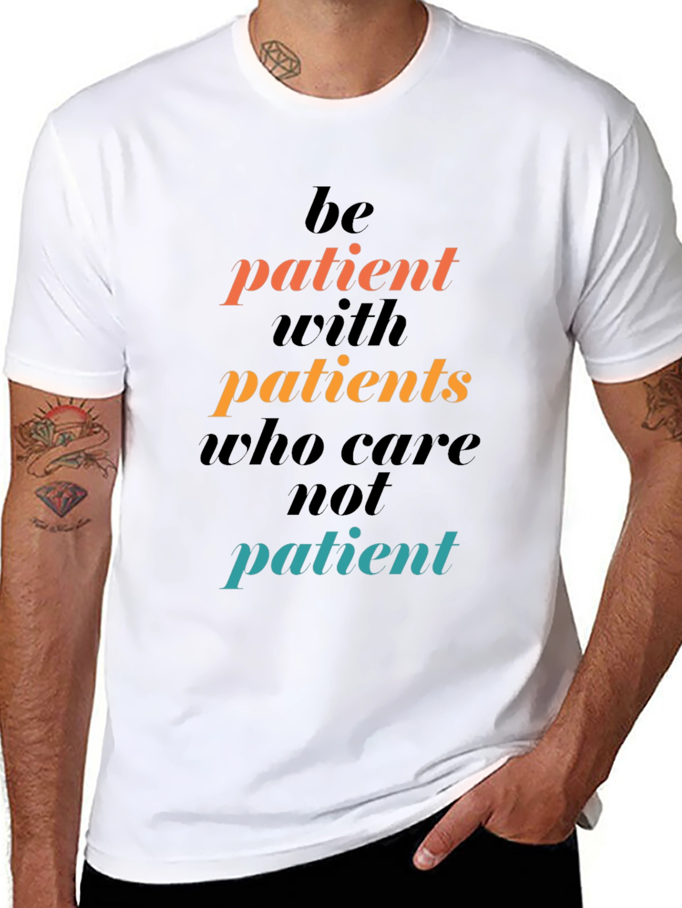 Black Be Patient Graphic T-Shirt - Relaxed Fit view 8