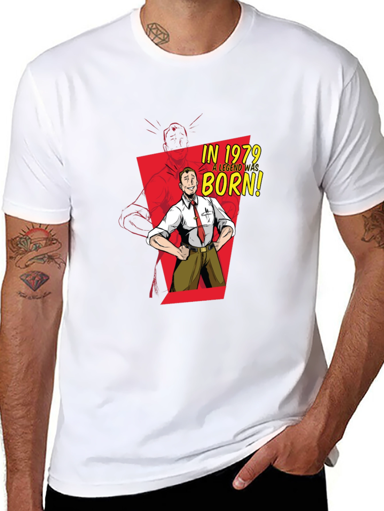 Black Legend Born in 1979 Graphic T-Shirt view 8
