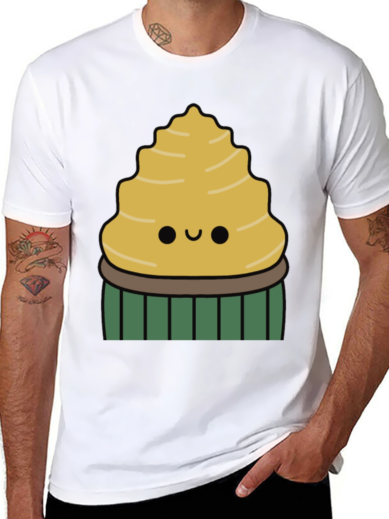 Black Cute Cupcake Graphic Tee view 8