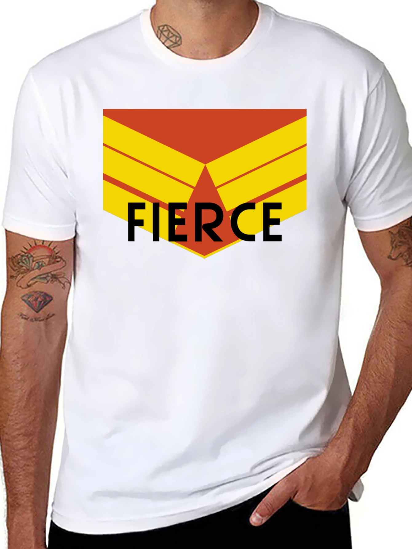 Black Fierce Graphic Tee - Bold Statement Shirt view 8