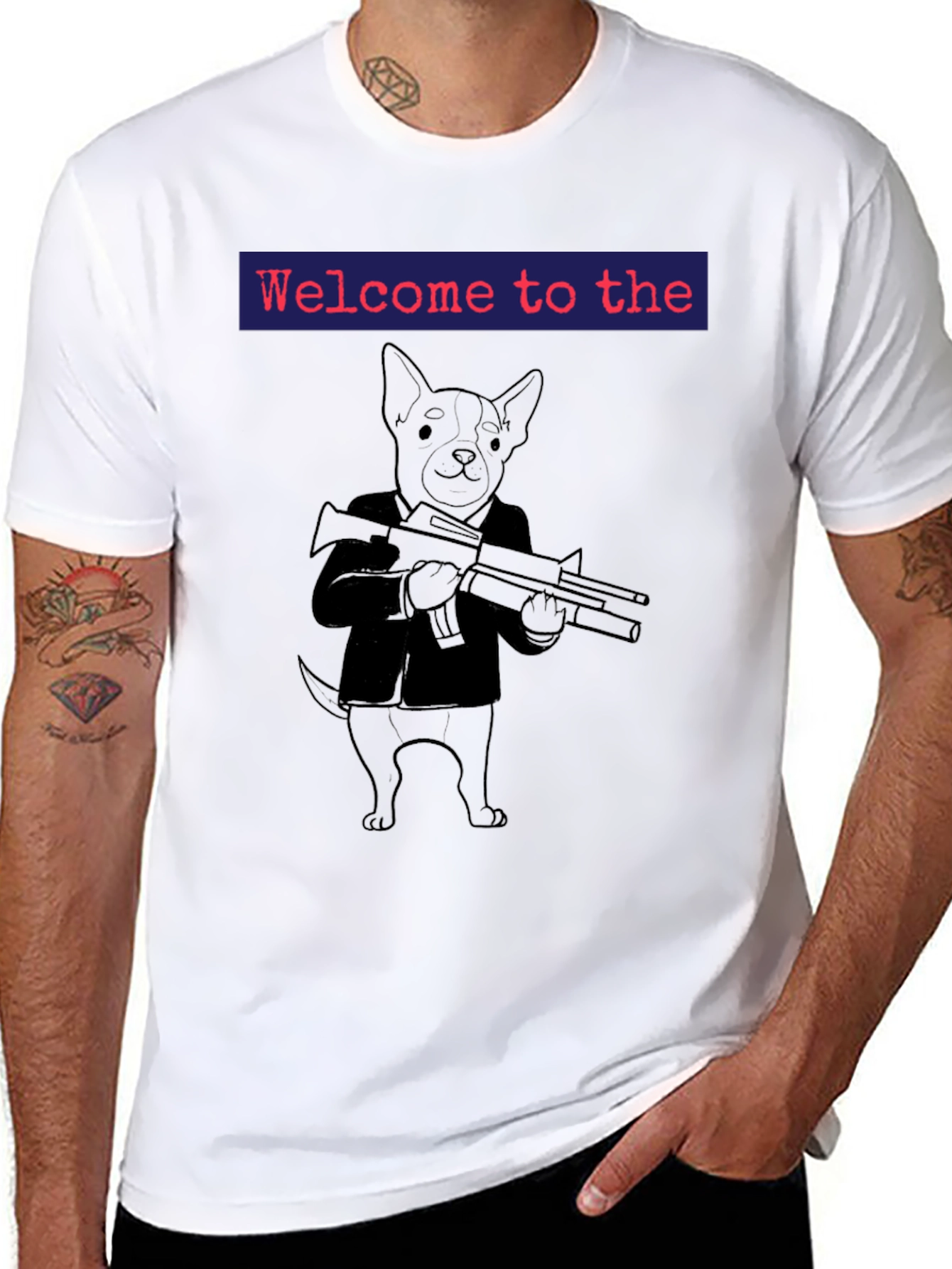 Black Welcome to the Dog Mafia T-Shirt view 8