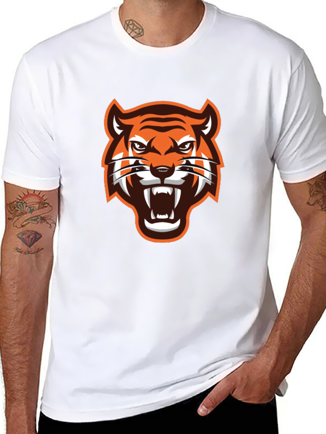 Black Black Tiger Graphic T-Shirt view 8