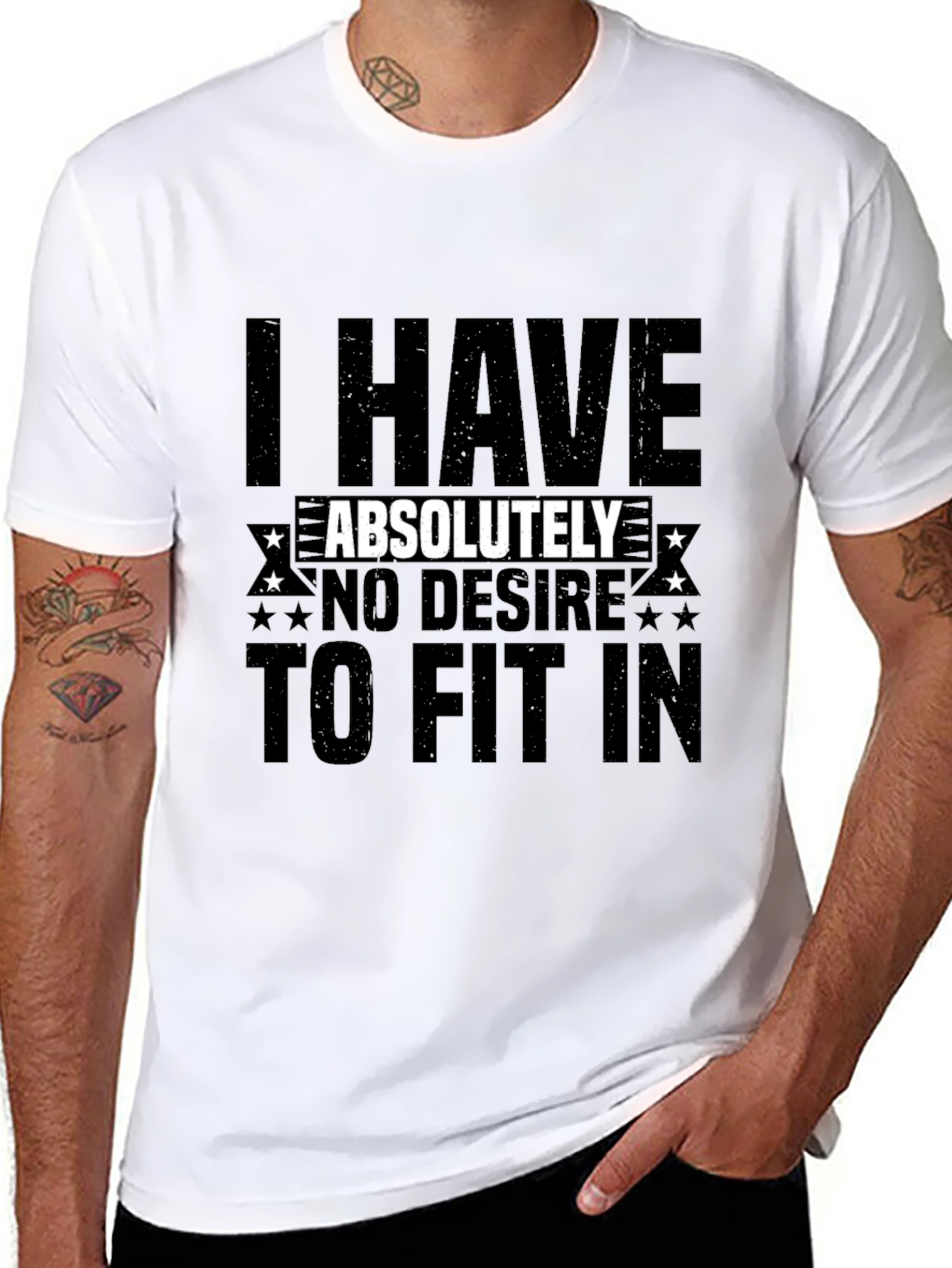 Black I Have Absolutely No Desire to Fit In T-Shirt view 8