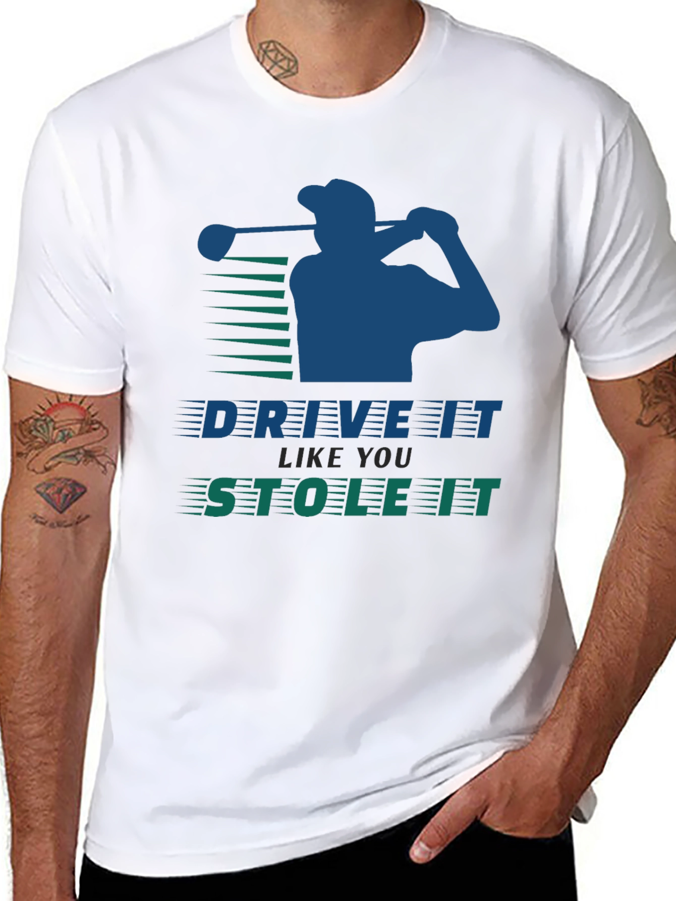 Black Drive It Like You Stole It Golf Tee view 8