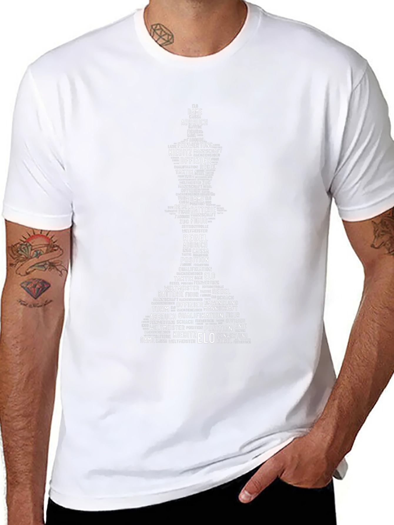 Chess Word Art T-Shirt - Unique Graphic Tee - 8