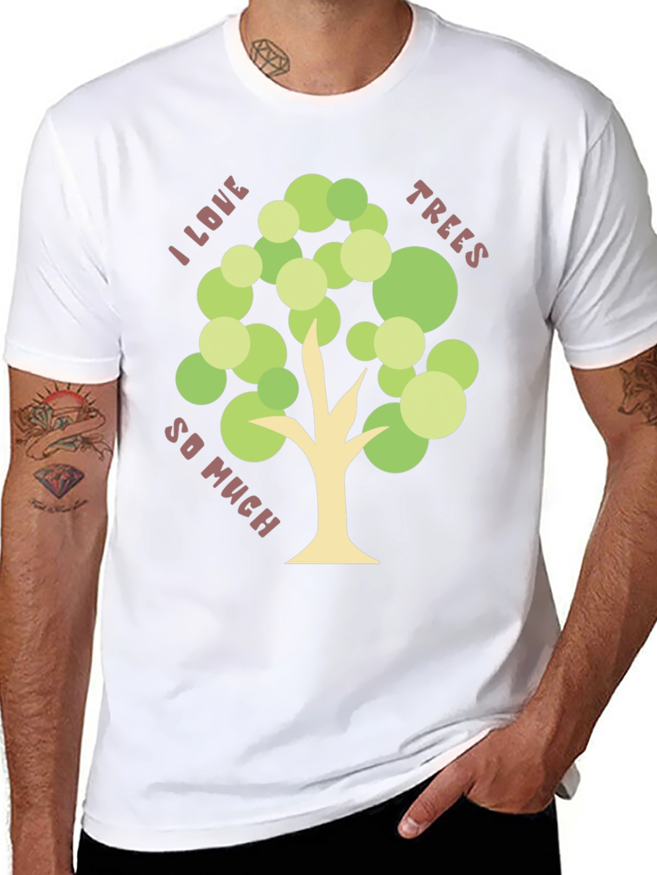 Black I Love Trees T-Shirt - Nature Lover Tee view 8