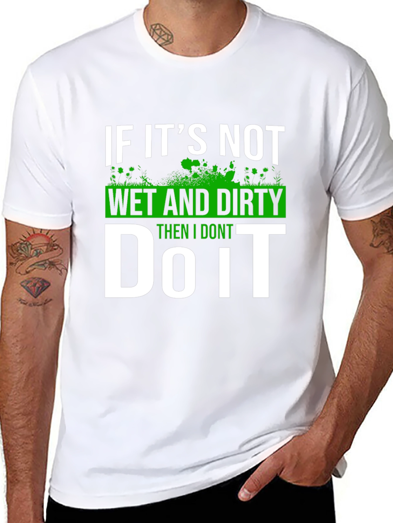 Black Wet and Dirty T-Shirt - Funny Graphic Tee view 8