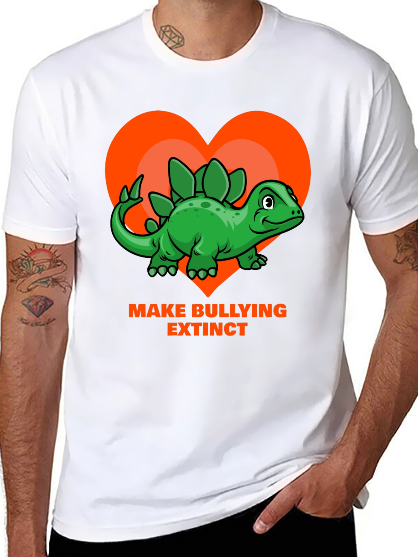 Black Make Bullying Extinct T-Shirt view 8