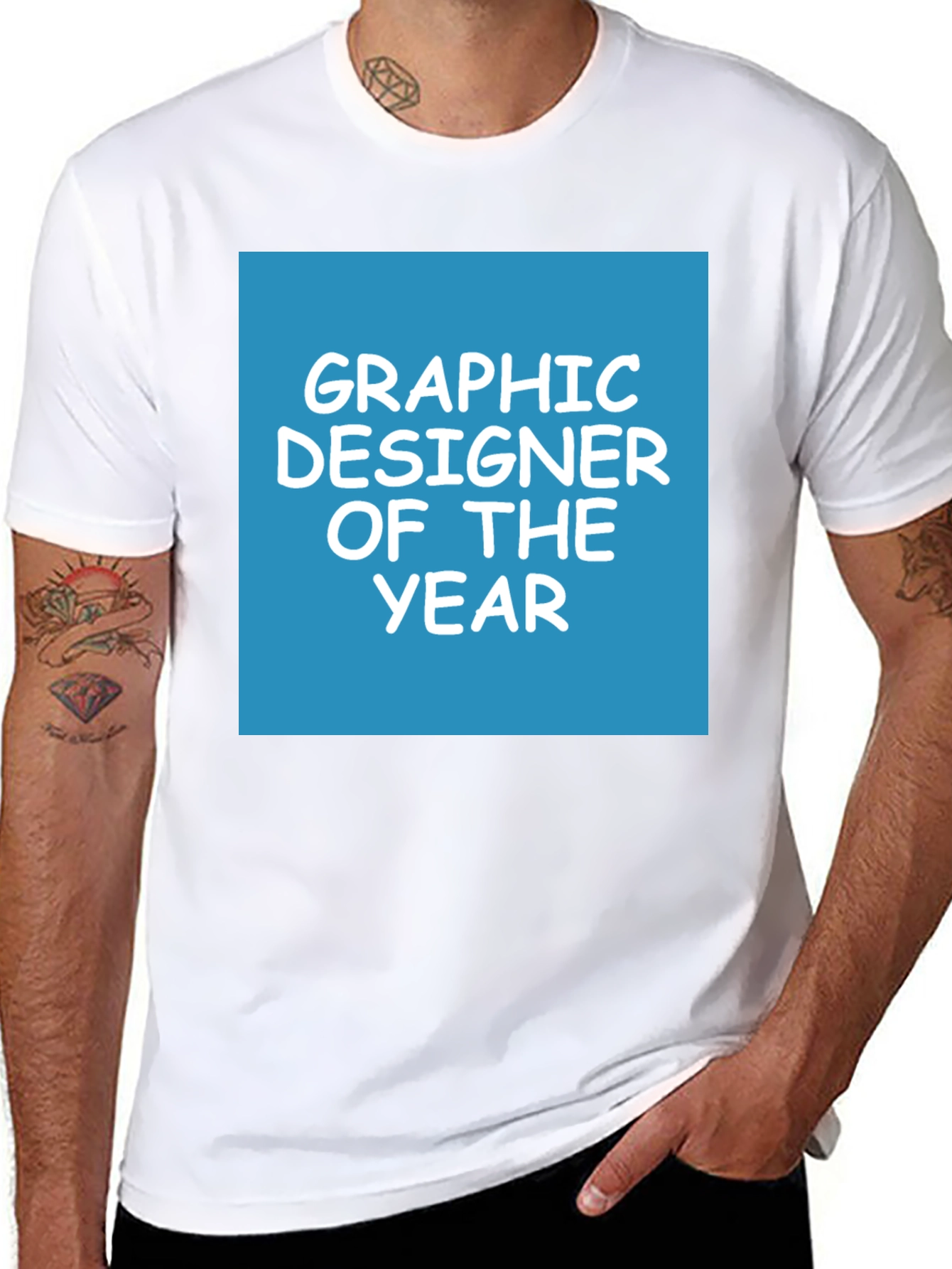 Graphic Designer of the Year Tee - Black Cotton Blend - 8