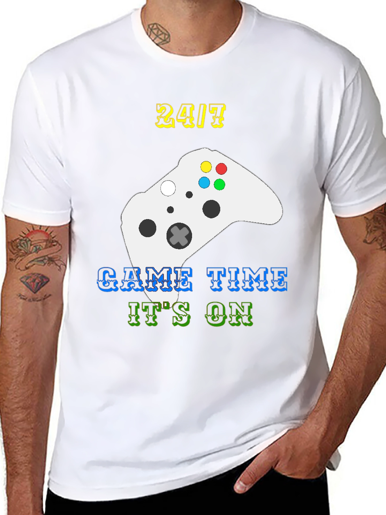 Black Game Time T-Shirt - Gamer Style Tee view 8
