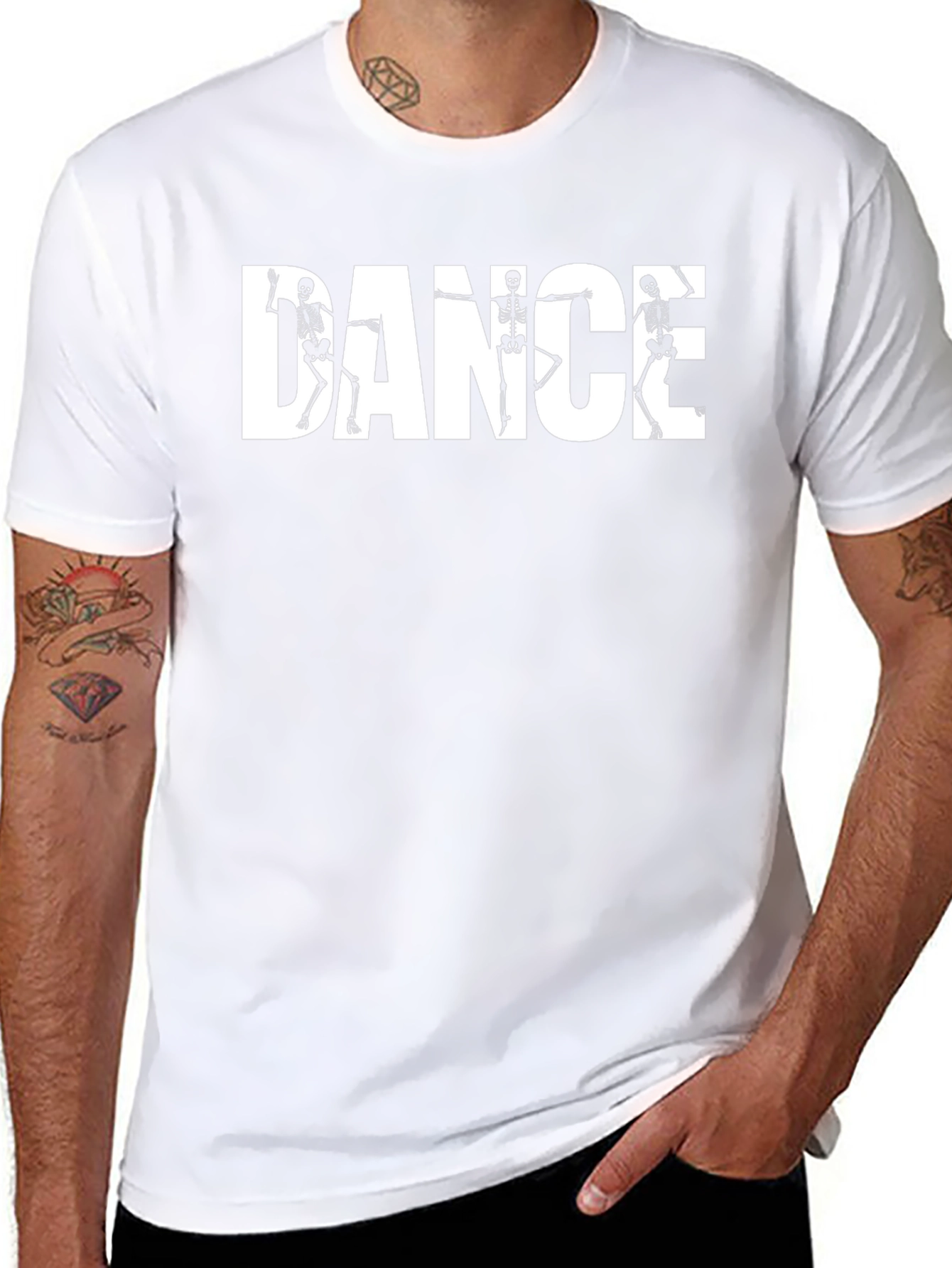 Black Skeleton Dance T-Shirt - Halloween Fun! view 8