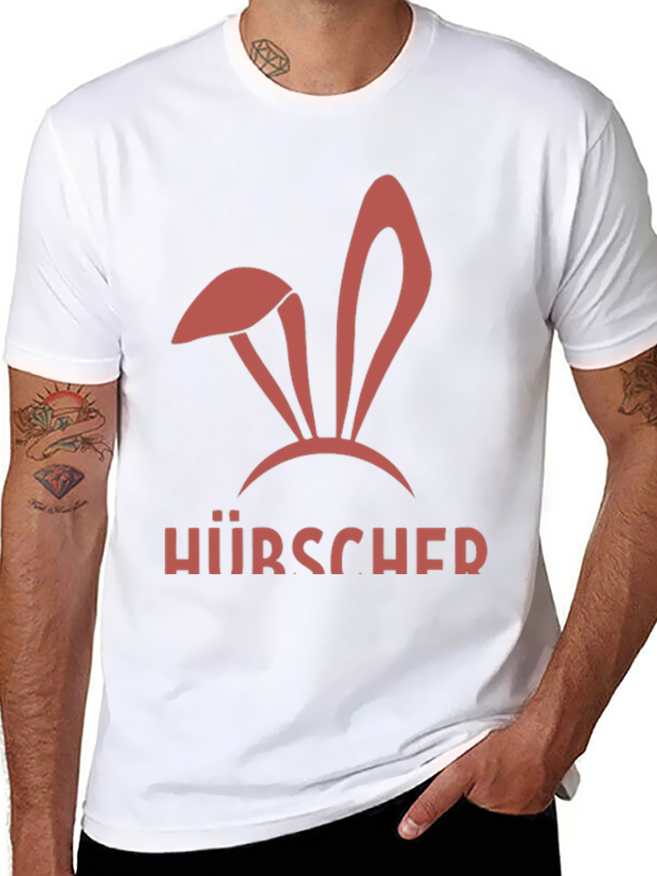 Black Hirscher Bunny Ears Black T-Shirt view 8
