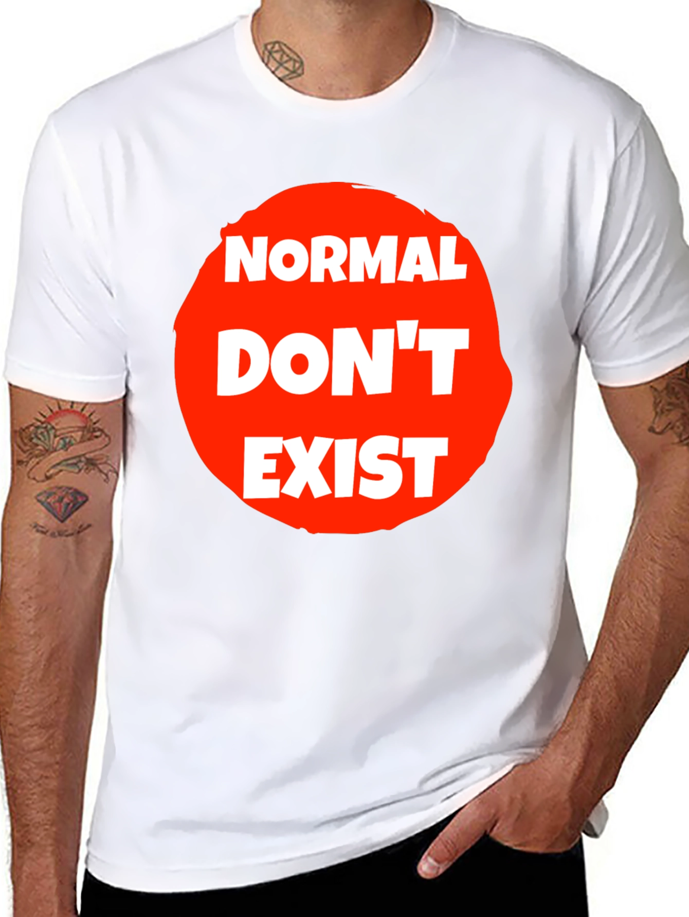 Black Normal Don't Exist Graphic Tee - Unisex view 8