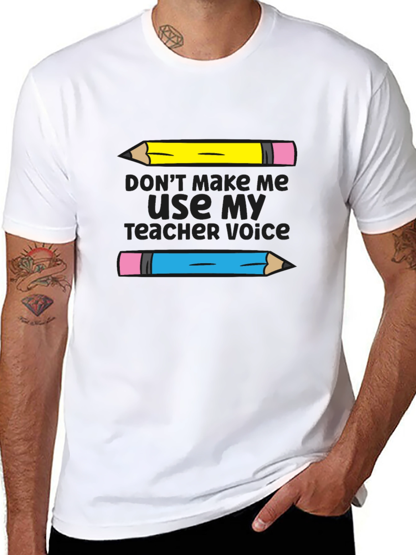 Black Teacher Voice T-Shirt - Funny Teacher Gift view 8