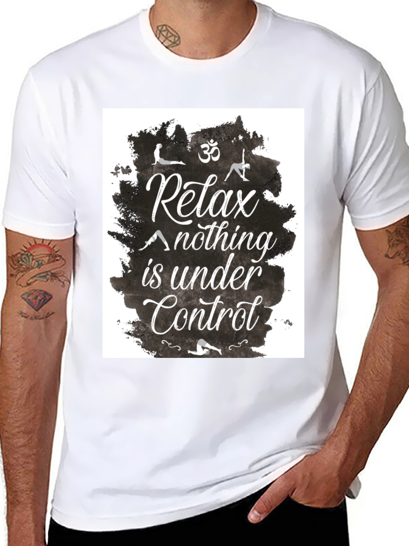 Black Relax Yoga T-Shirt - Nothing Is Under Control view 8