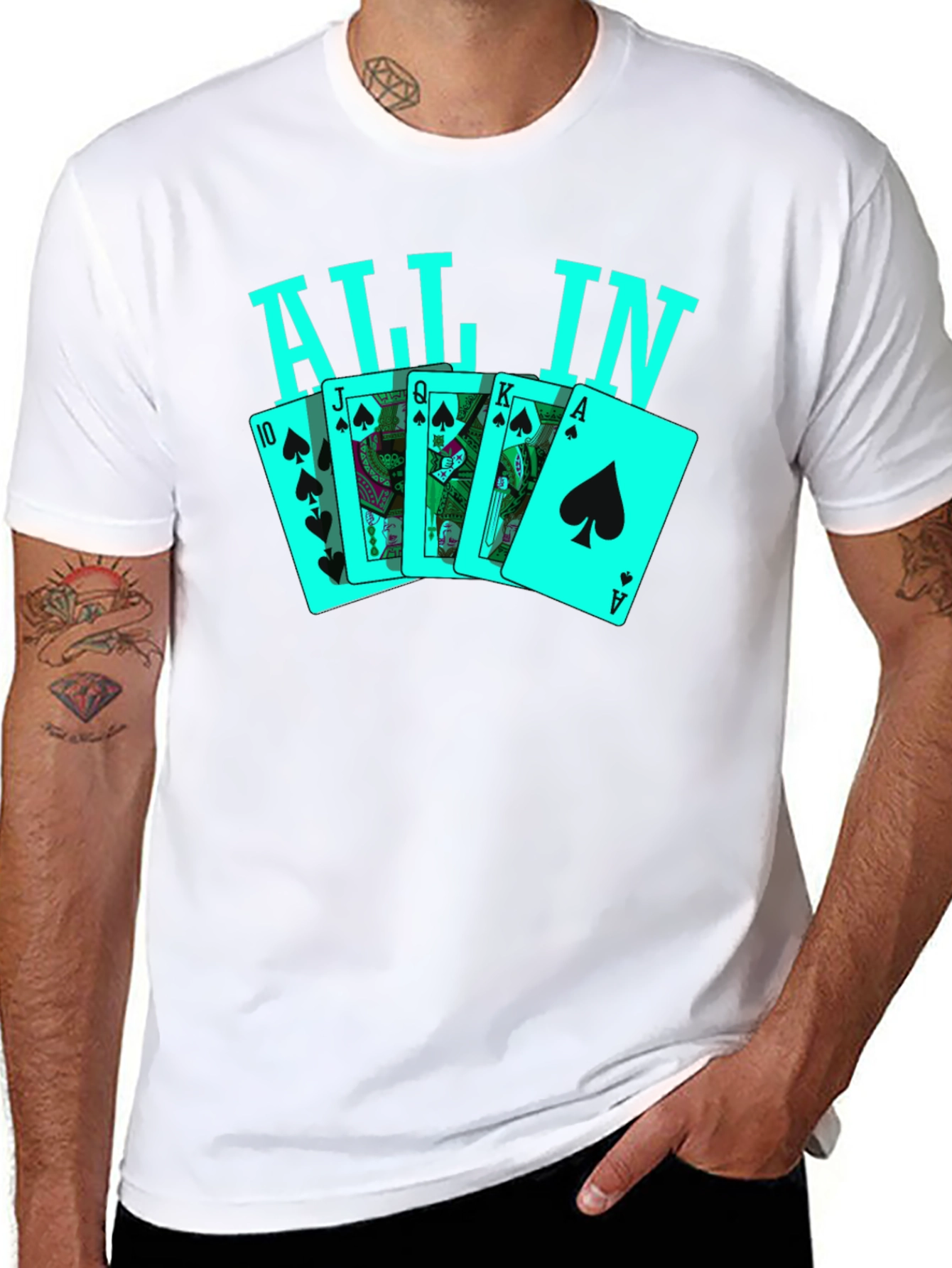 All In Poker Card T-Shirt - 8