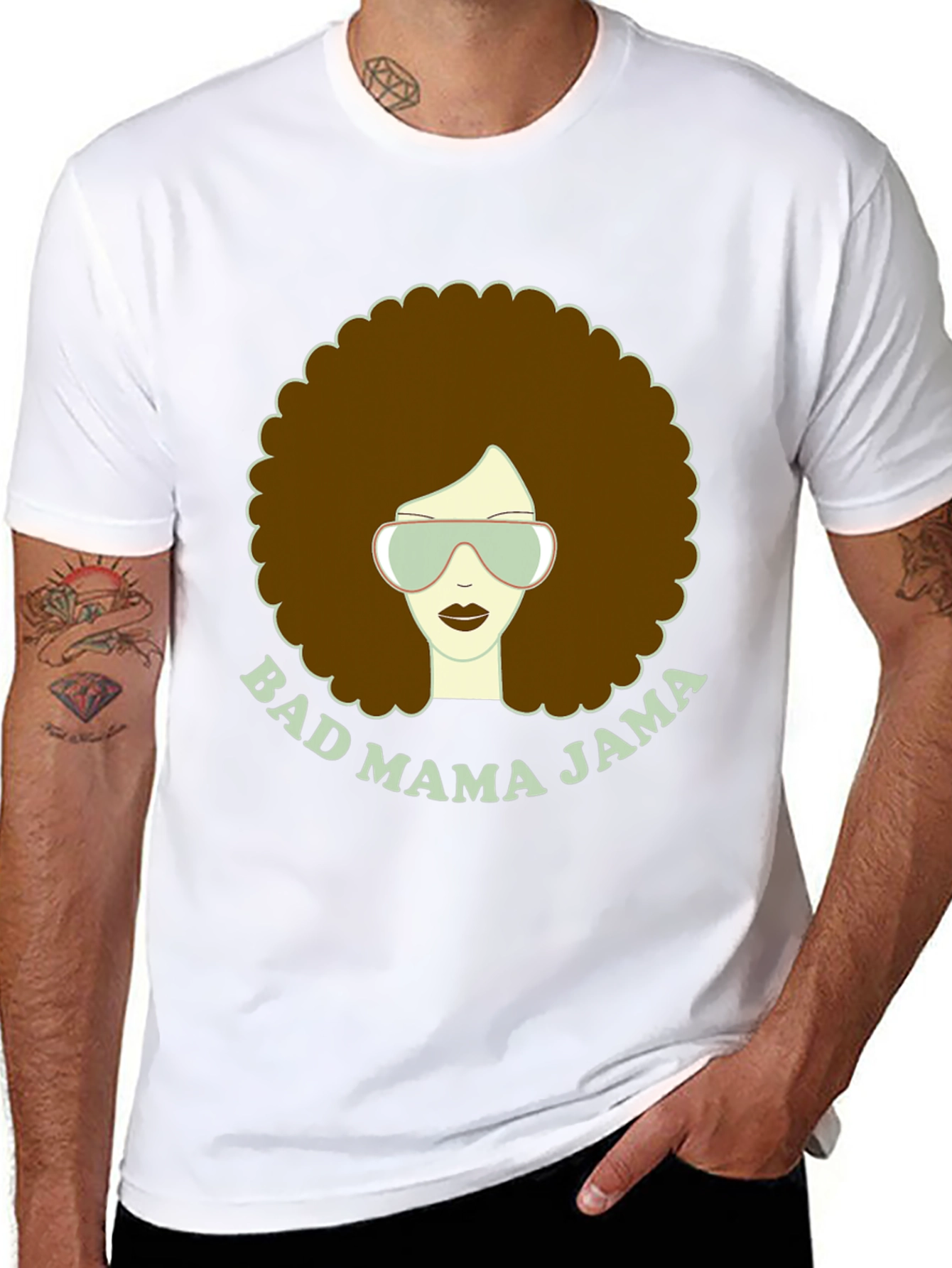 Black Bad Mama Jama Graphic T-Shirt view 8