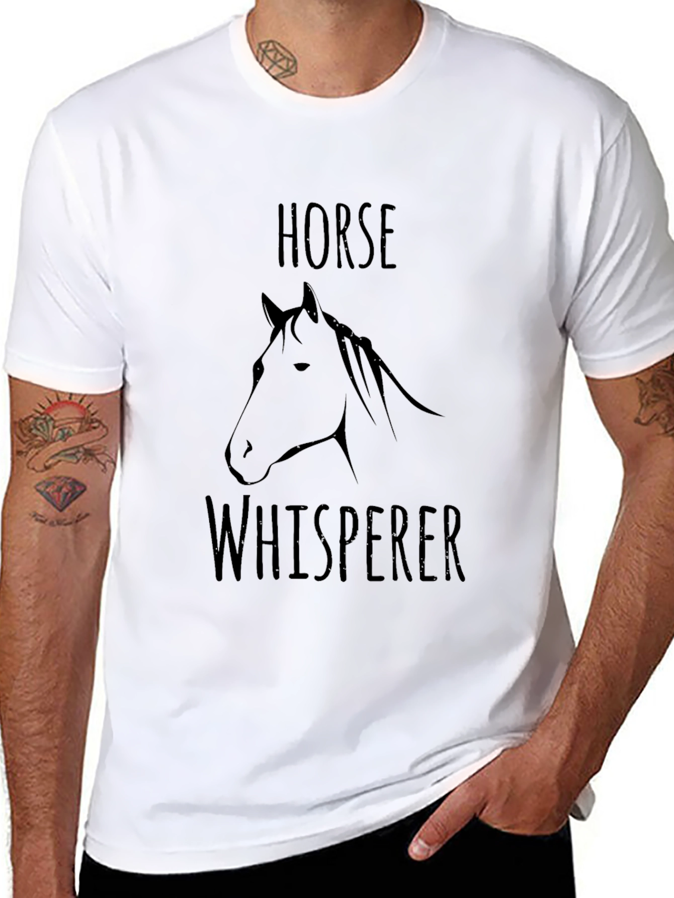 Black Horse Whisperer Black Graphic Tee - Men's Short Sleeve view 8