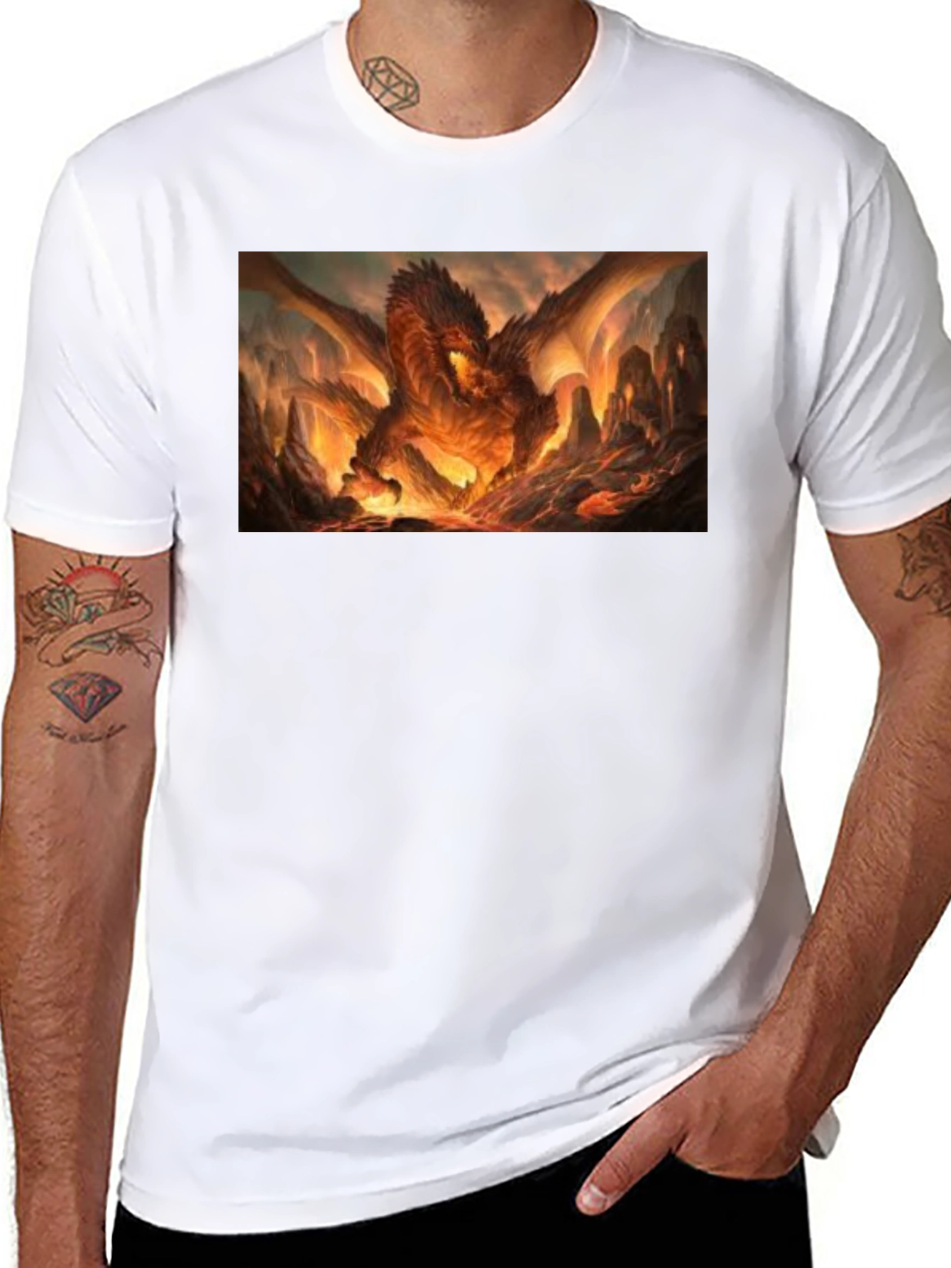 Black Fiery Dragon T-Shirt - Unleash the Beast Within! view 8