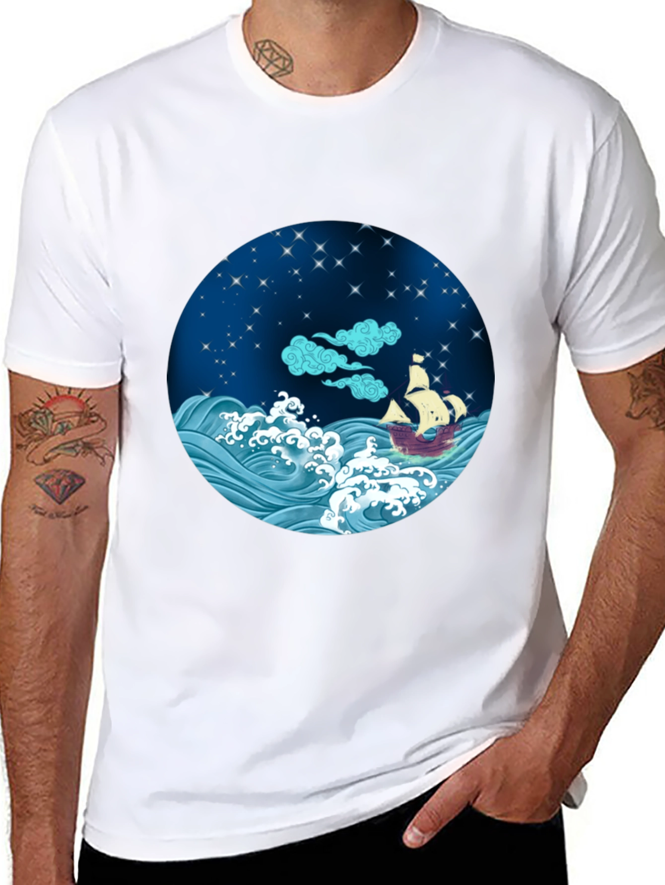 Nautical Night T-Shirt - Sea Adventure Tee - 8