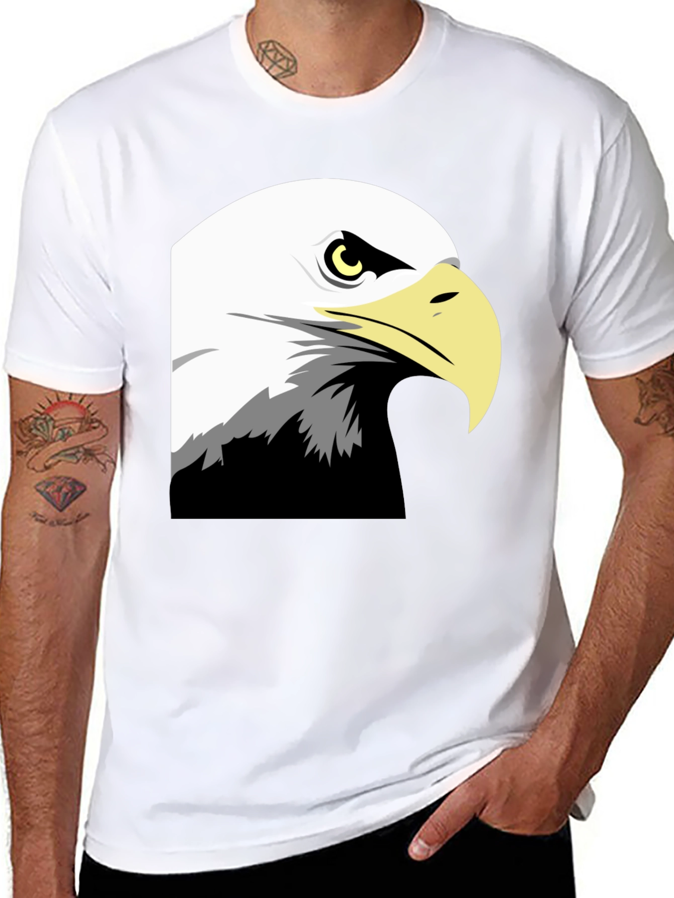 Black Eagle Graphic Black T-Shirt view 8
