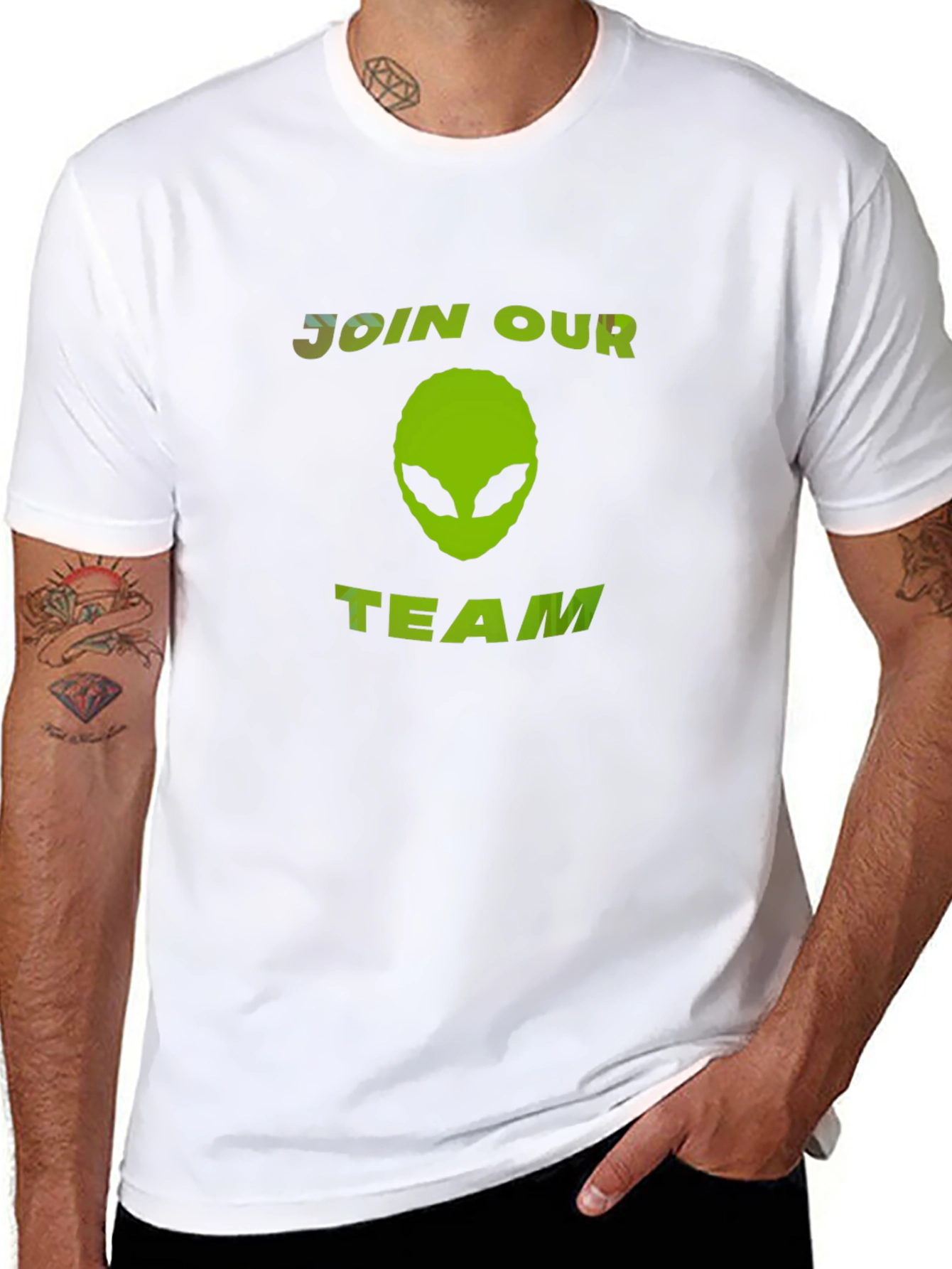Black Join Our Team Alien T-Shirt view 8