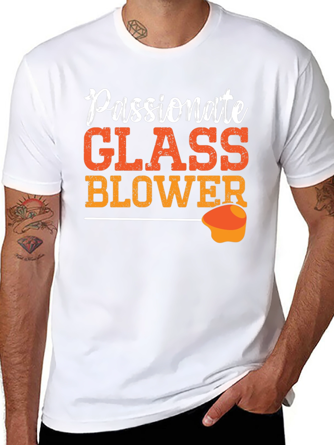 Black Passionate Glass Blower Graphic T-Shirt view 8