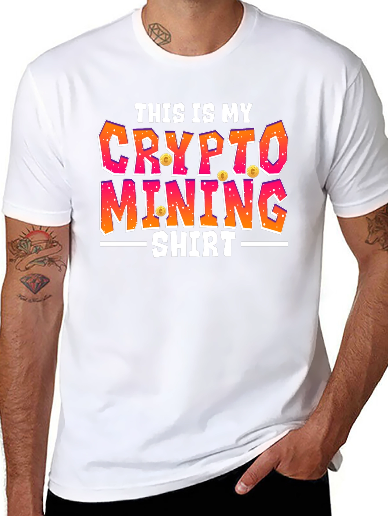 Black Crypto Mining Shirt - Funny Bitcoin T-Shirt view 8