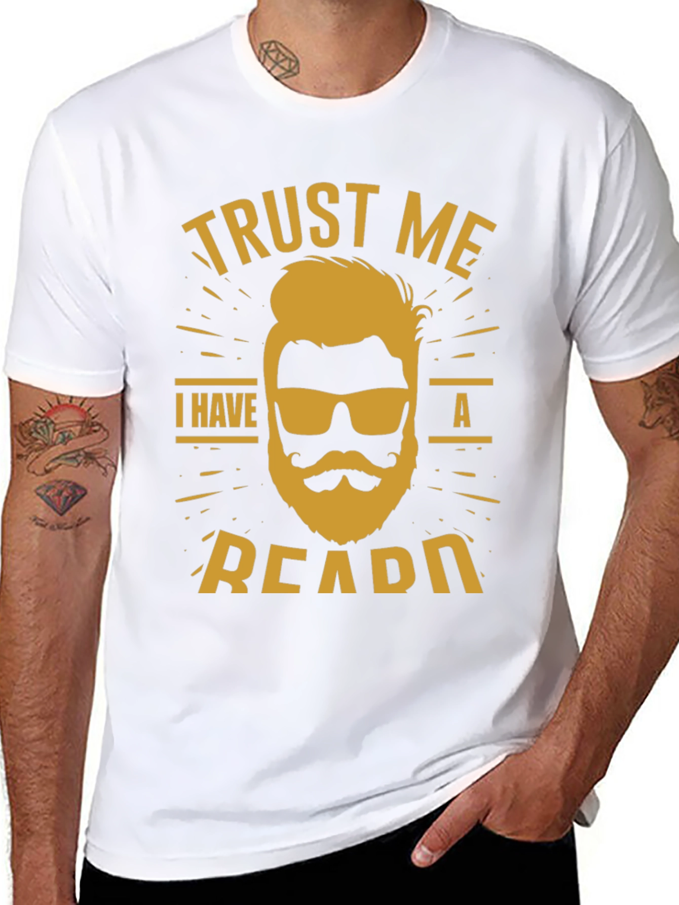 Black Trust Me I Have a Beard T-Shirt view 8