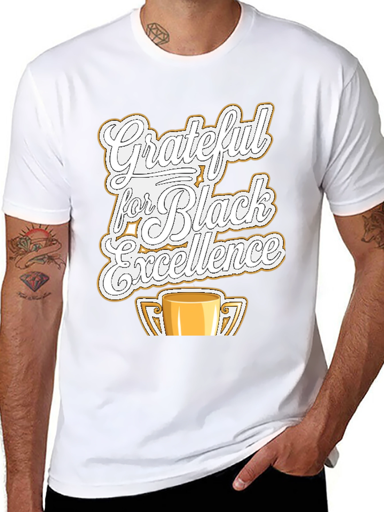 Black Grateful for Black Excellence T-Shirt view 8