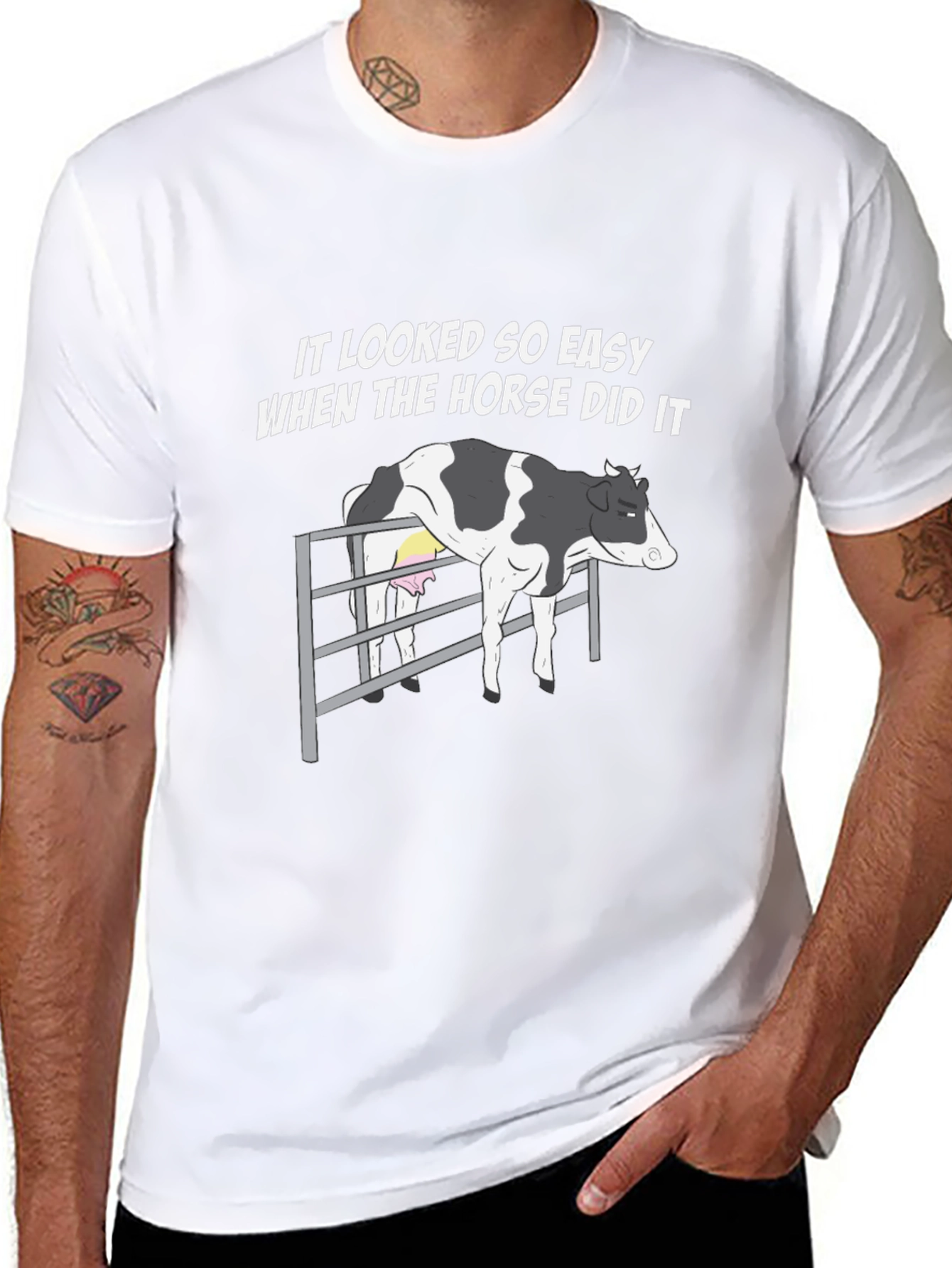 Funny Cow T-Shirt - It Looked So Easy - 8