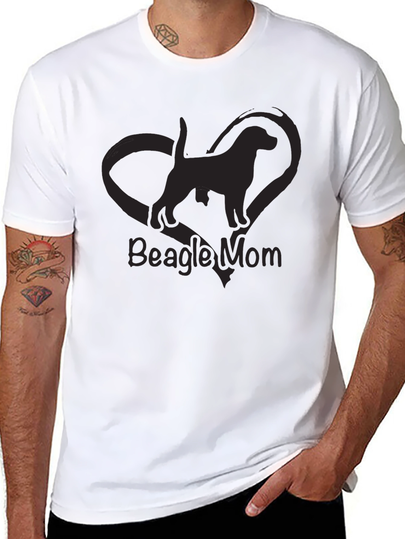 Black Beagle Mom T-Shirt - Dog Lover Tee view 8