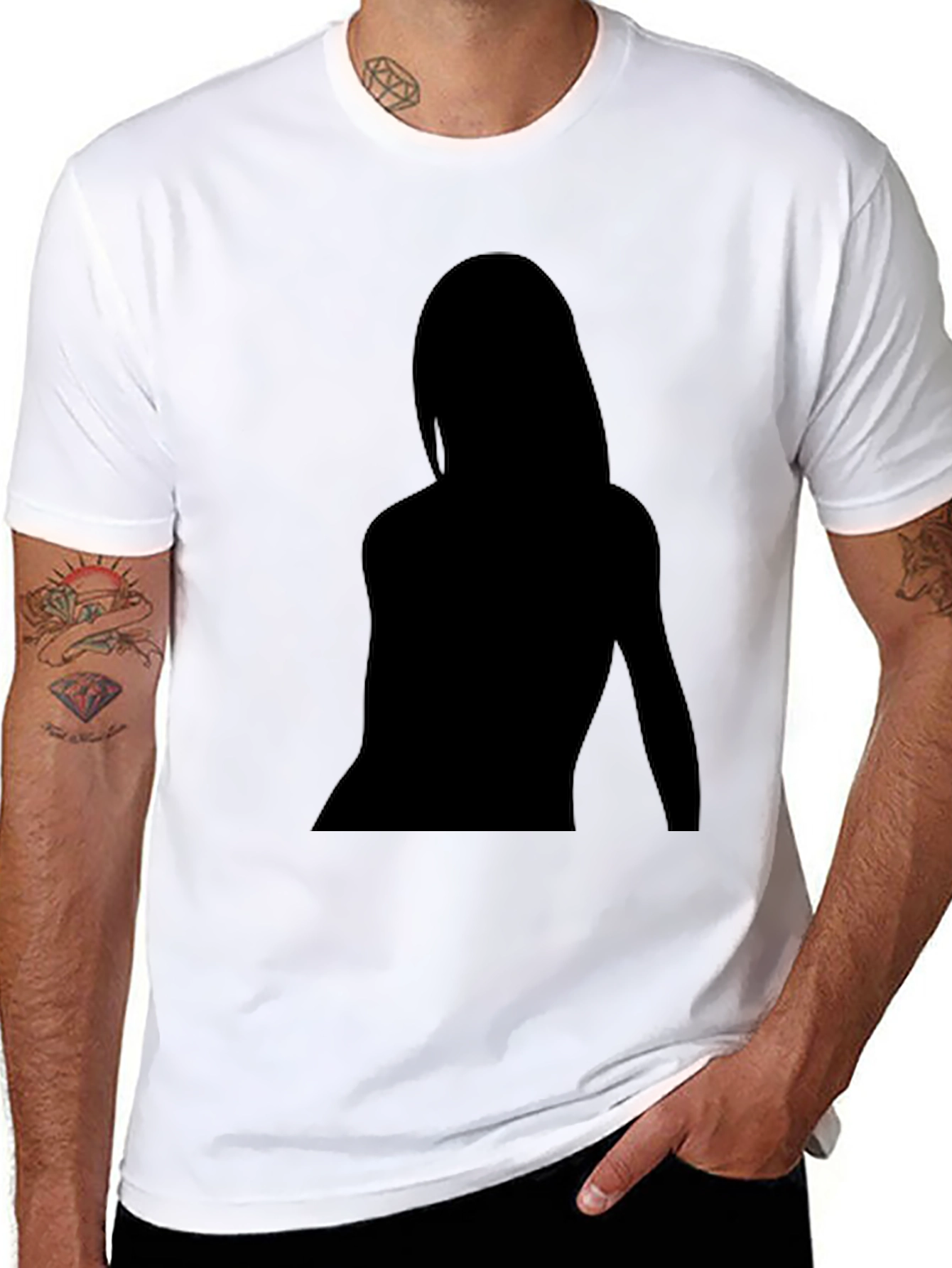 Black Silhouette Graphic T-Shirt view 8